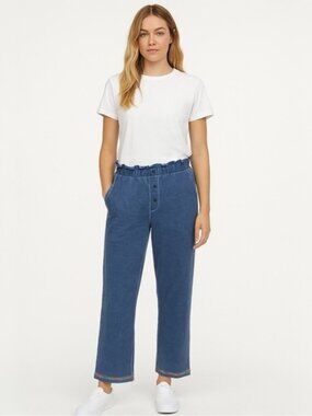 Something Navy Taylor Ruffle Easy Fit Embroidered Boho Lounge Sweatpants Size S